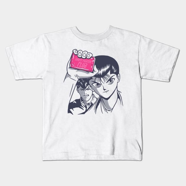 ghost fighter club Kids T-Shirt by art of gaci